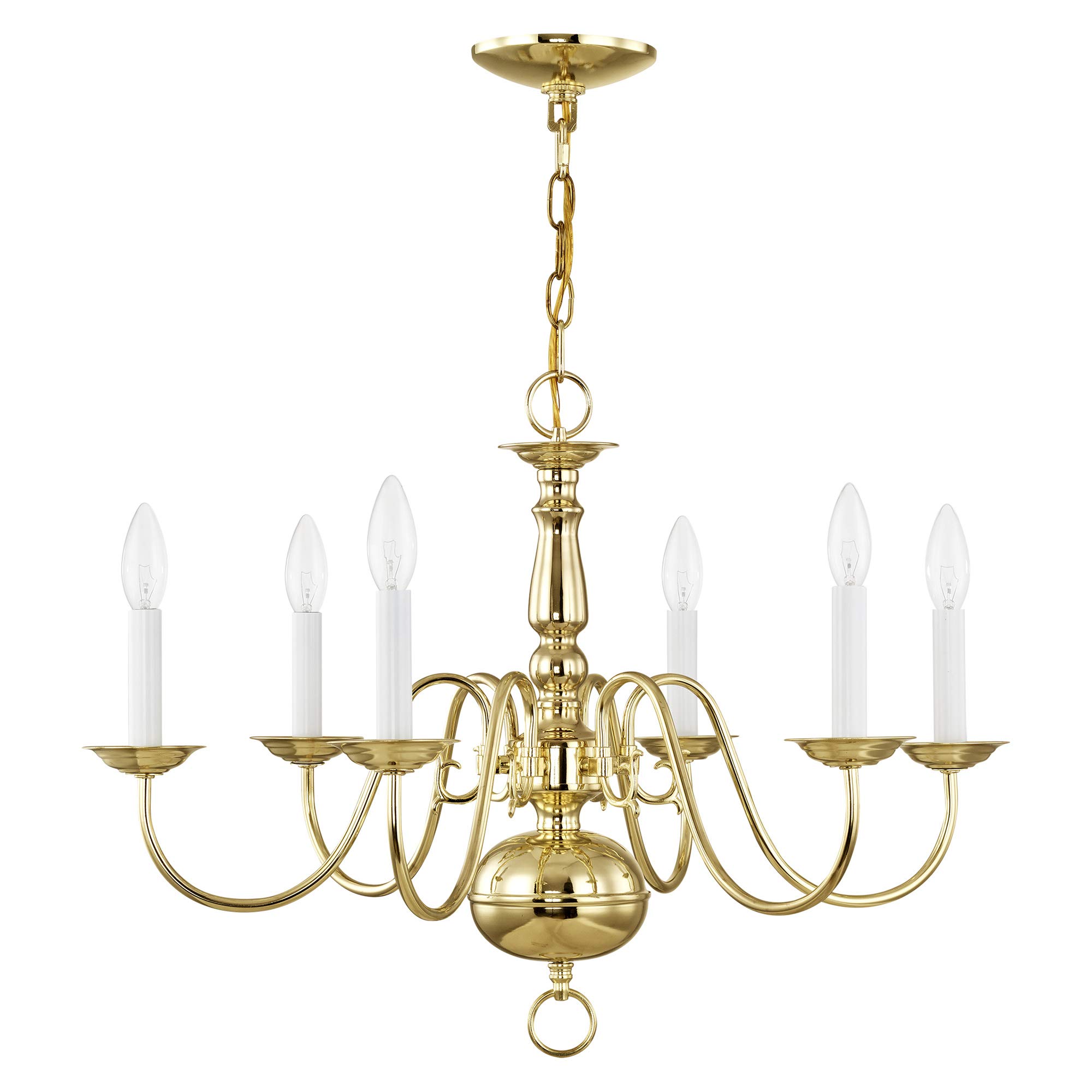 Amazon.com: Livex Lighting 5006-02 Williamsburgh 6 Light Polished