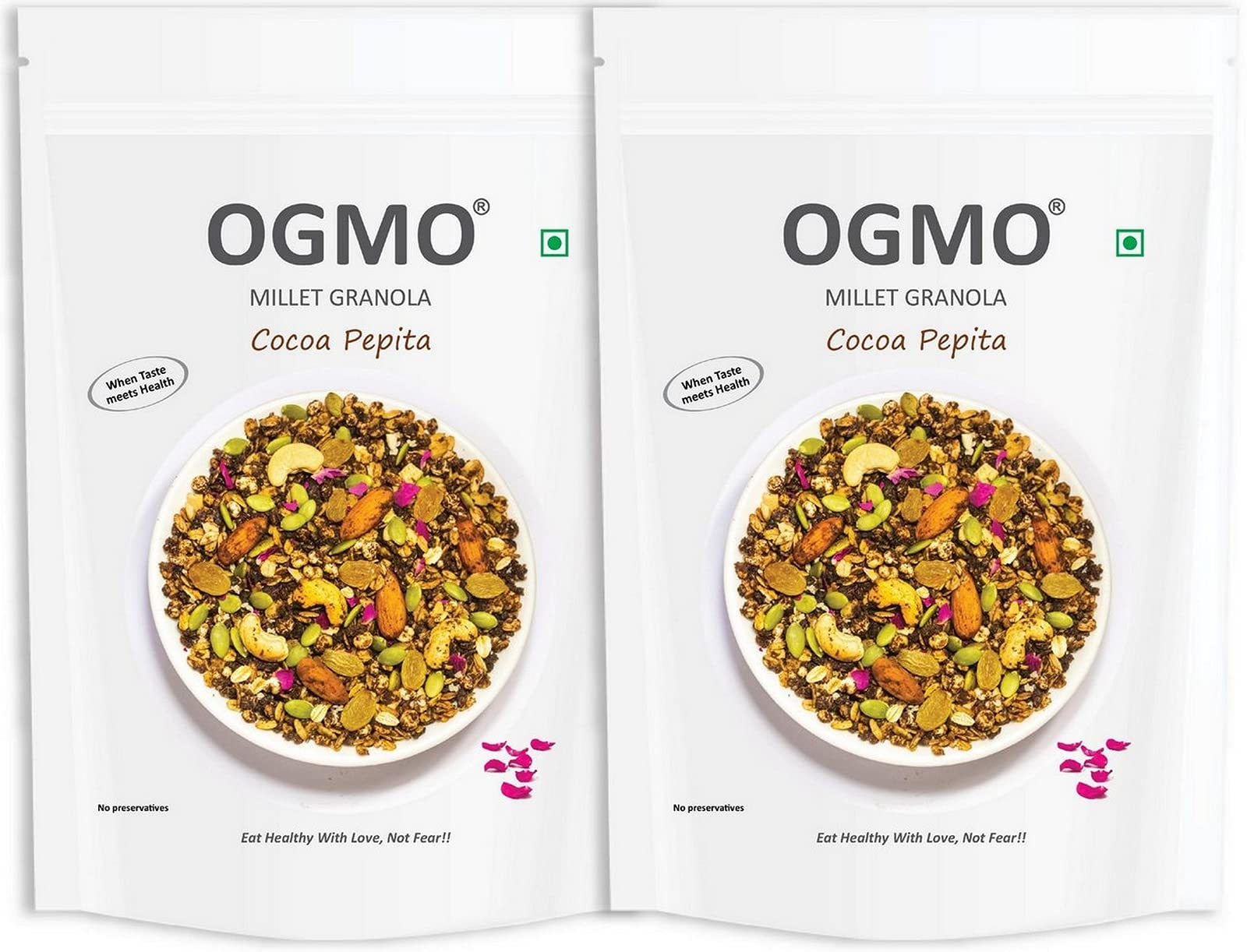 OGMO Cocoa Pepita, Wholegrain Millet Granola | 2 X 200g | Refined Sugar Free (B09227317B) Amazon Price History, Amazon Price Tracker