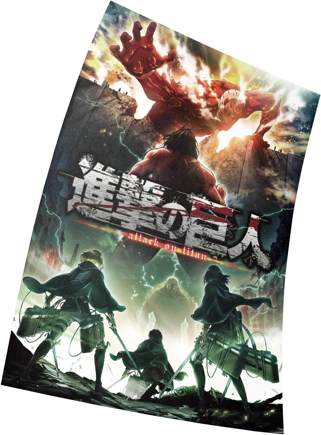 Attack On Titan, Season 2 Poster, print Size 12 x 18 Inches (30 cm x 46 cm) (300mm x 460mm) Frosted Finish Paper Material Gift Decorative Print Wall