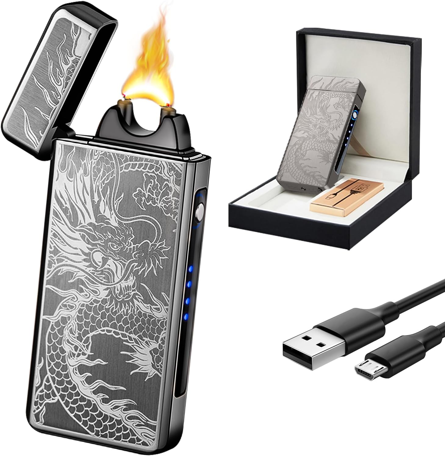 SKRFIRE Electric Lighter Dragon Lighter Windproof Flame Plasma Lighter