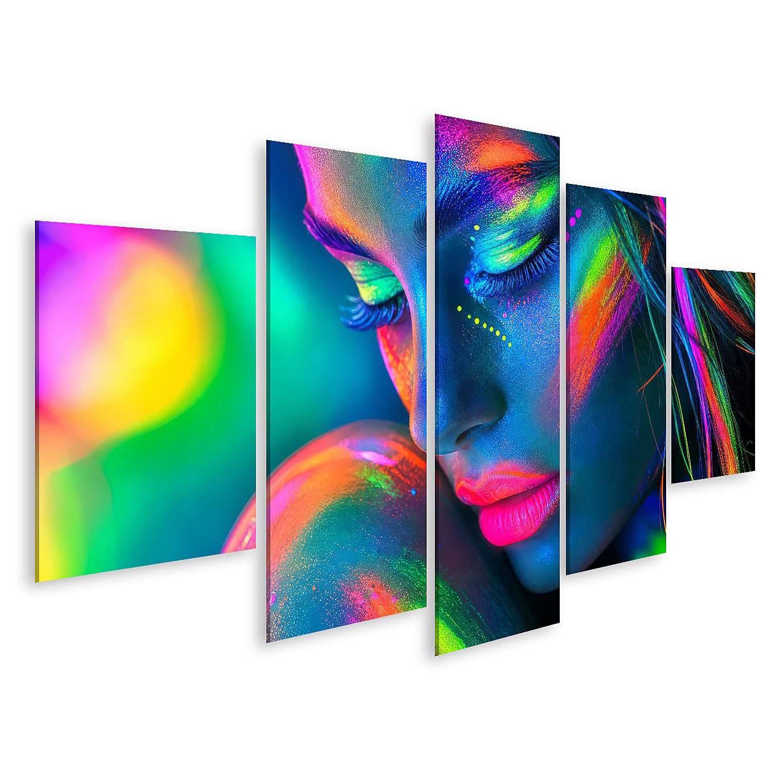 islandburner Bild auf Leinwand Faszinierende Portrait Kunstdruck für moderne Wohnzimmer Für Kunstliebhaber - 5-teilig