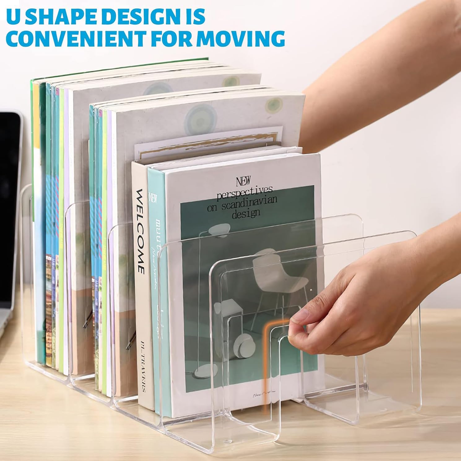 Organizador De Estante Transparente, 4pcs Separador De Armario, Bolsa De Almacenamiento (32x15x13cm)