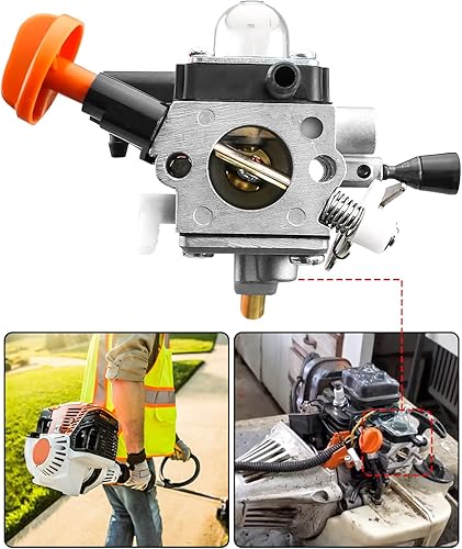 Miniatura 4 de Carburador 4180-120-0615 apto para Stihl FS89 FS89R FS91 FS91R FS111 HT102 HT103 KM91R KM111R Kombi Engine FC91 FC96 FC111 Desbrozadora, Carb con