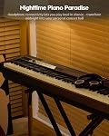 STRICH Digital Piano 88 Key Full Size Weighted Keyboard, Hammer-Action Portable Electric Piano For Beginner Adults, Bundle With Sustain Pedal, Piano Stickers, Music Rest, Black, SDP-P7