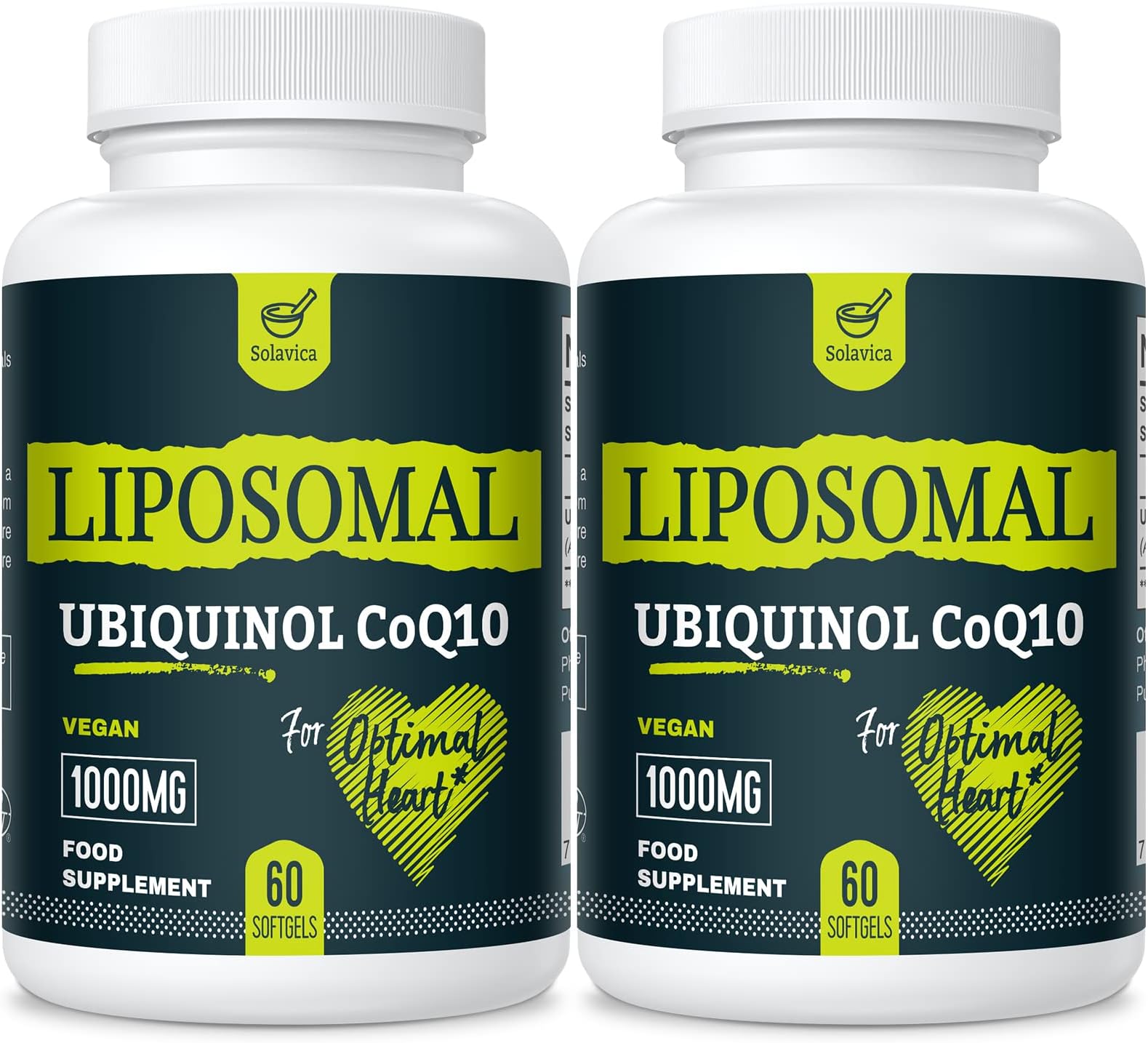 Liposomal Ubiquinol Vegan CoQ10 1000 mg, The Active Form of CoQ10, User-Friendly Formula, Easy to Absorb, Designed for Various Lifestyles (60 Count (Pack of 2))