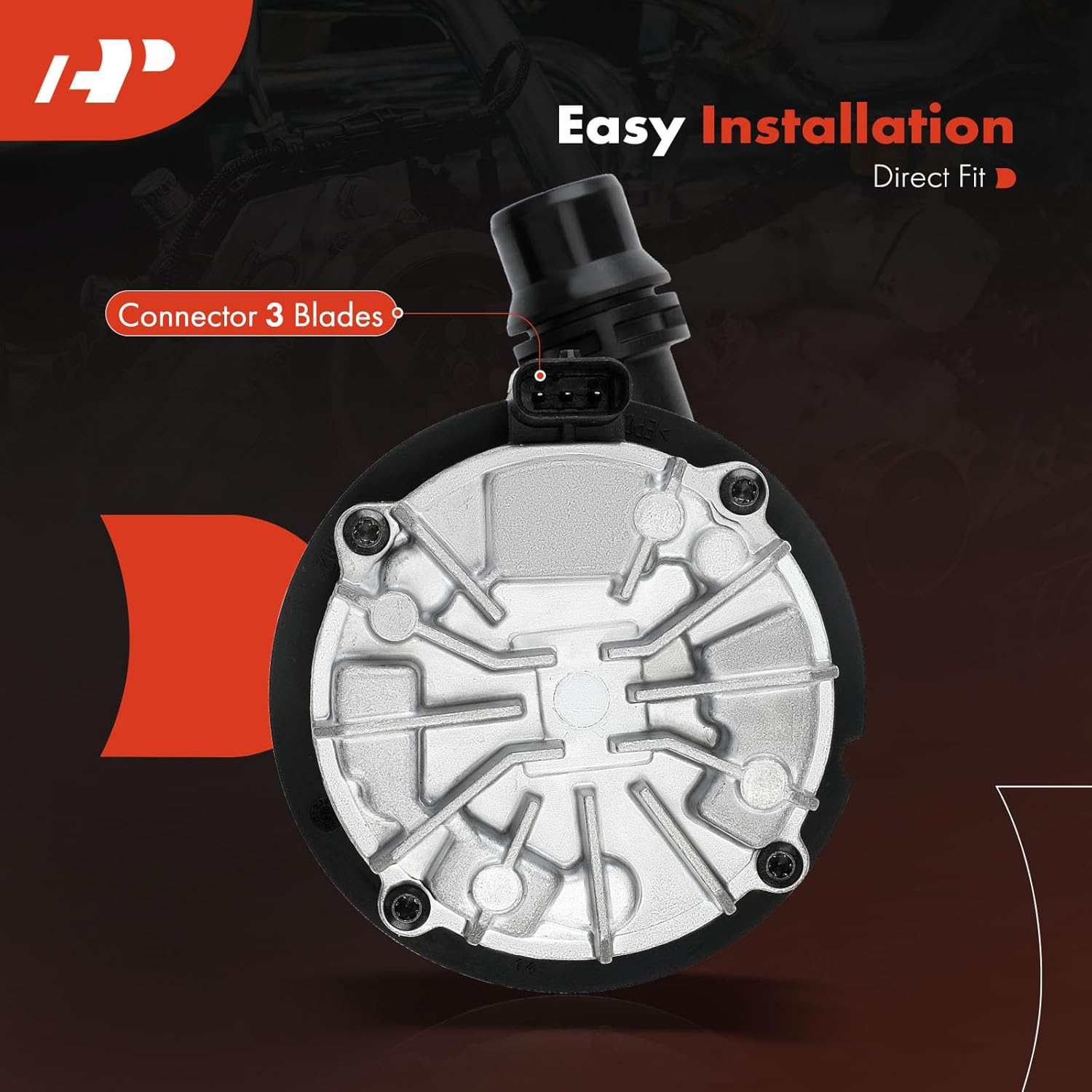 A-Premium 3 Pins Engine Electric Water Pump Compatible with Mercedes-Benz C43 AMG 2017, E300, E400 2018, E43 AMG 2017, E450 2020, GLE350 2020, GLE550e, GLC350e, S550e, S560e, SLC300, SLC43 AMG, SLK300
