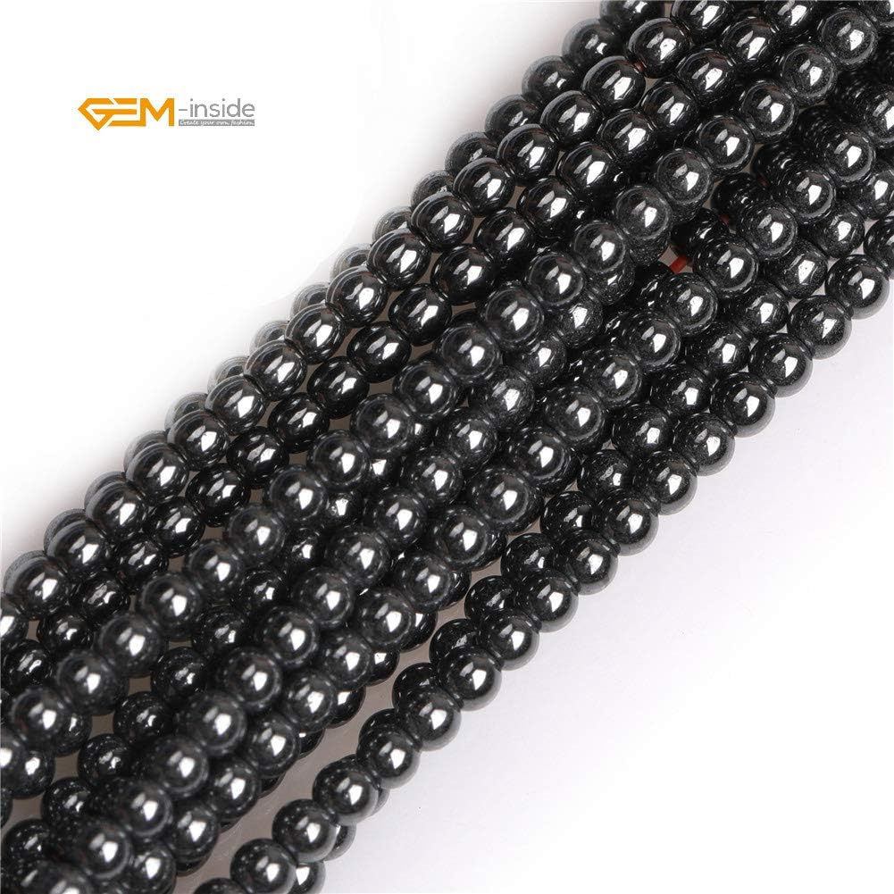 GEM-Inside 2mm Natural Black Hematite Non-Magnetic Gemstone Loose Beads Round Energy Stone Power Beads for Jewelry Making 15" image 3