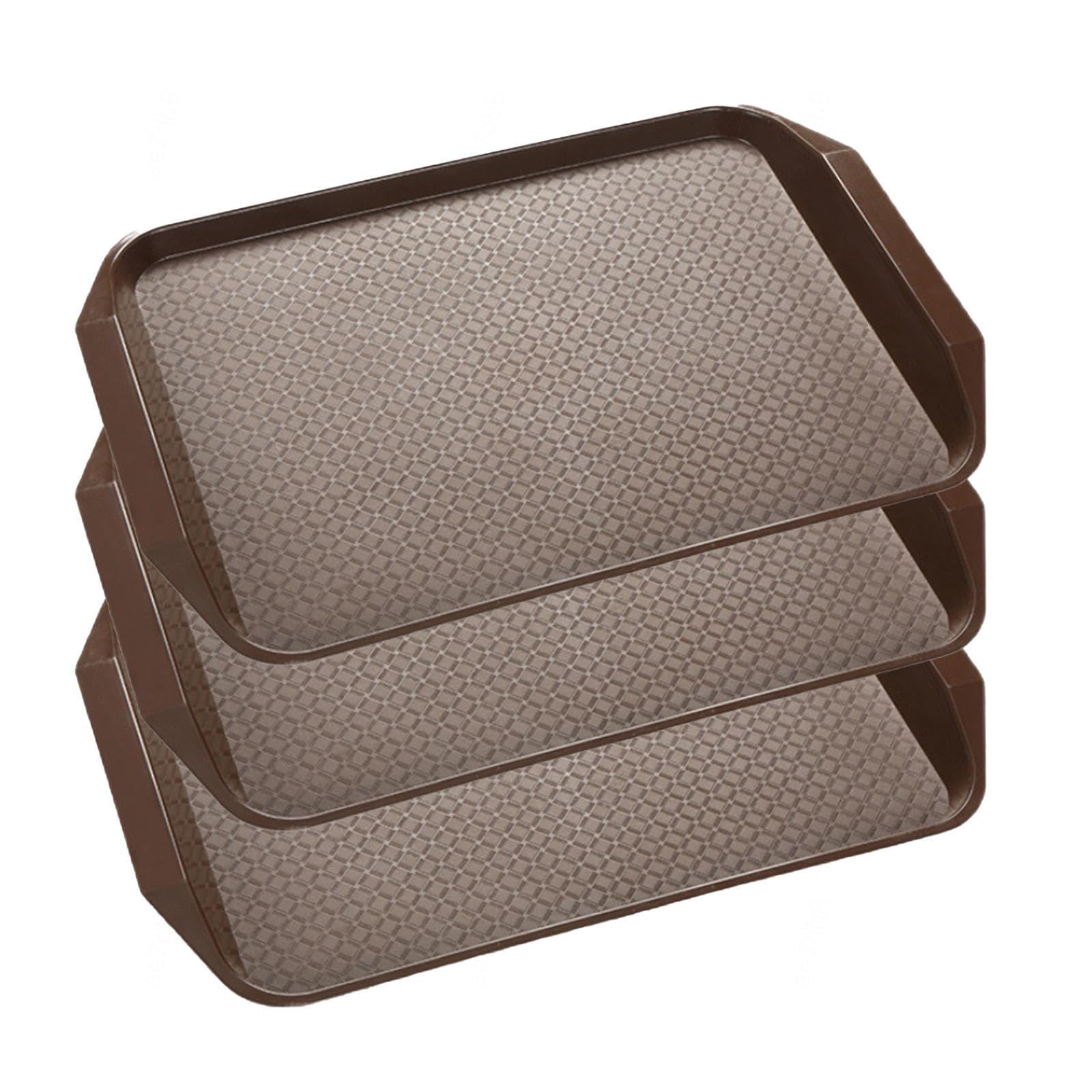 RRRYYYZZ Boot Mat 3 Pack Boot Trays Plastic Tray for Garden, Bedroom, Entrance Area, Garage Shoe Mat,Brown