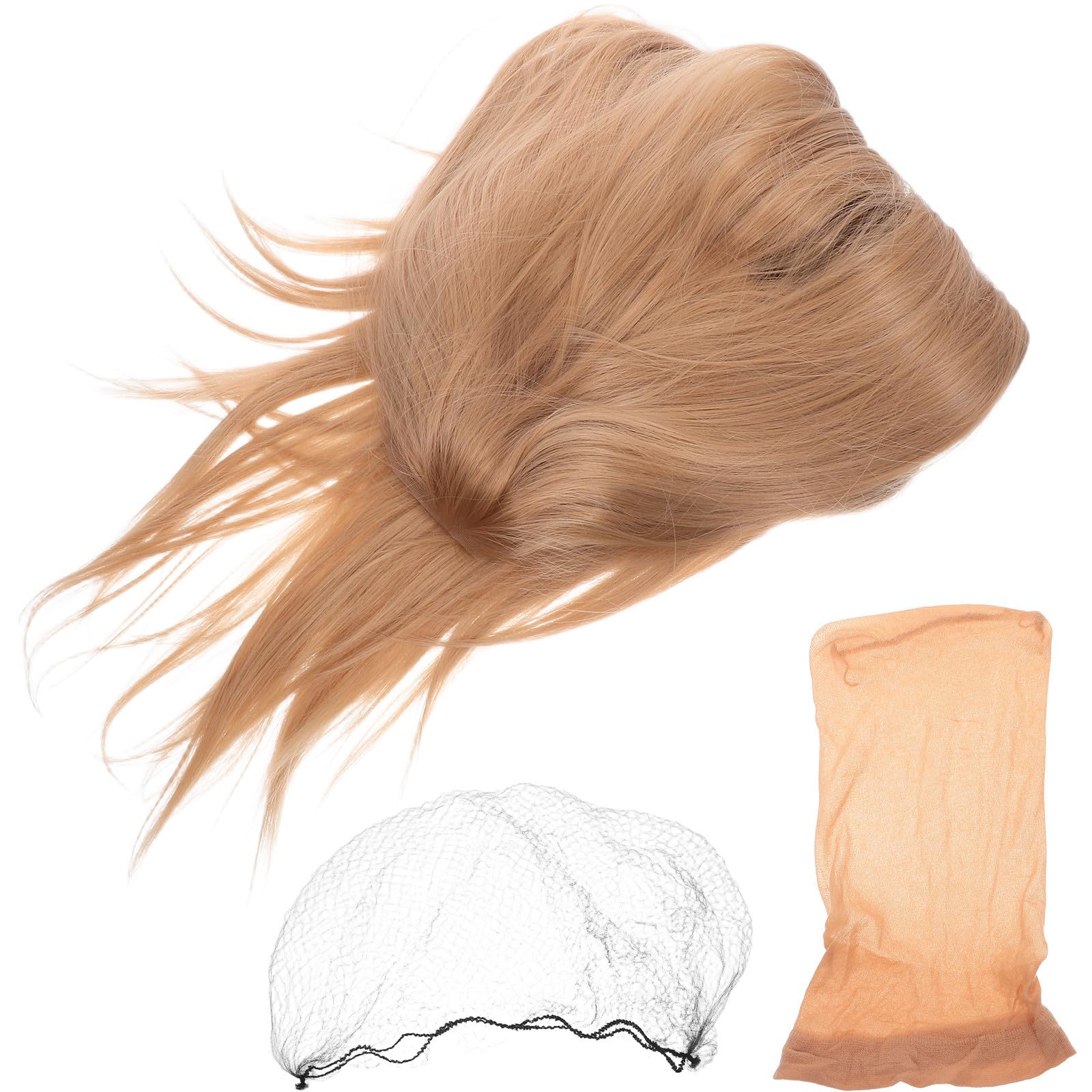 Peluca de Encaje Frontal para Mujer Cabello Sintético Largo y Lacio, Acabado Mate Natural, Cómoda y Transpirable para Cosplay y Fiestas de Disfraces