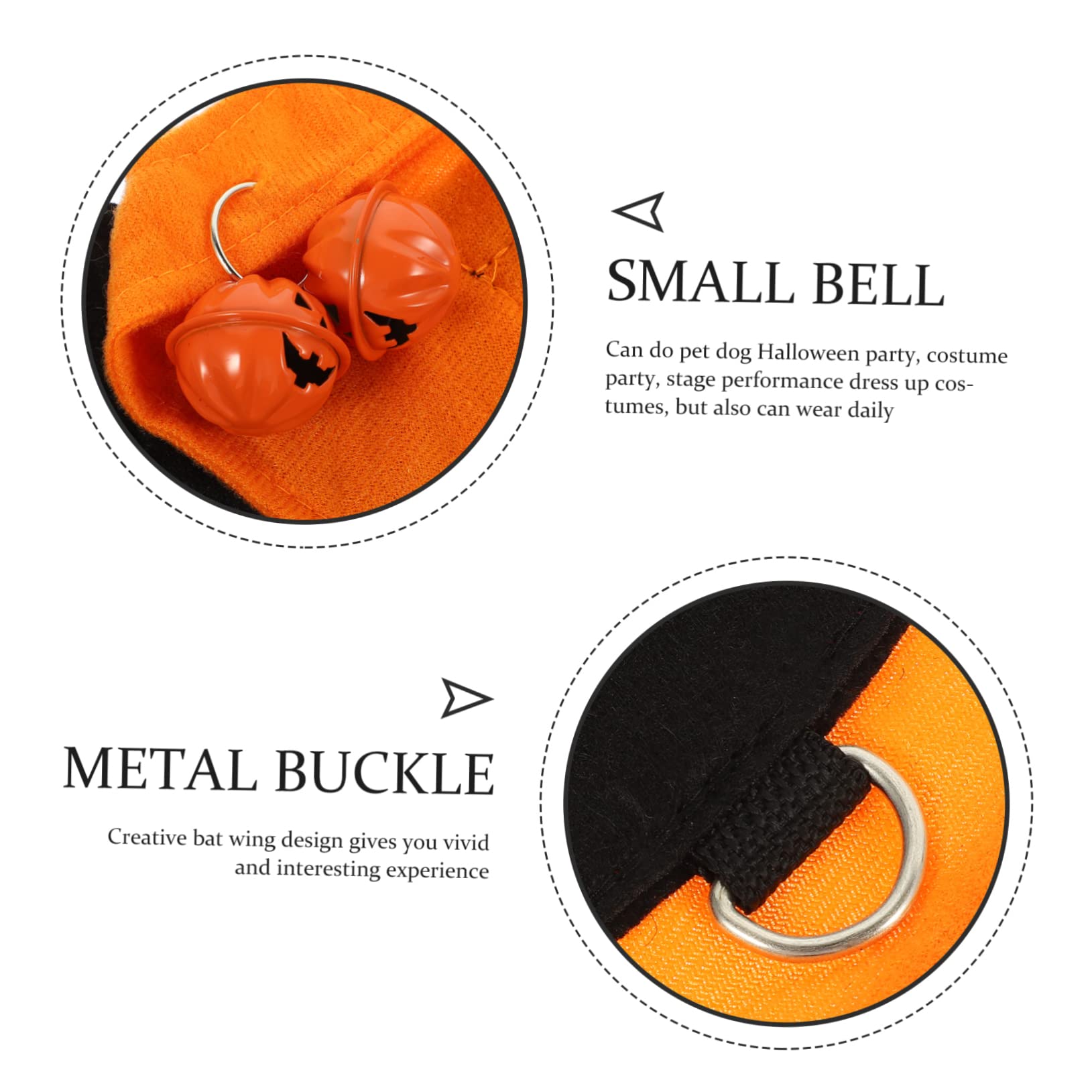 SUPVOX 4pezzi Costume Cane Per Halloween Abbigliamento Per Domestici Accessorio Per e Campanella