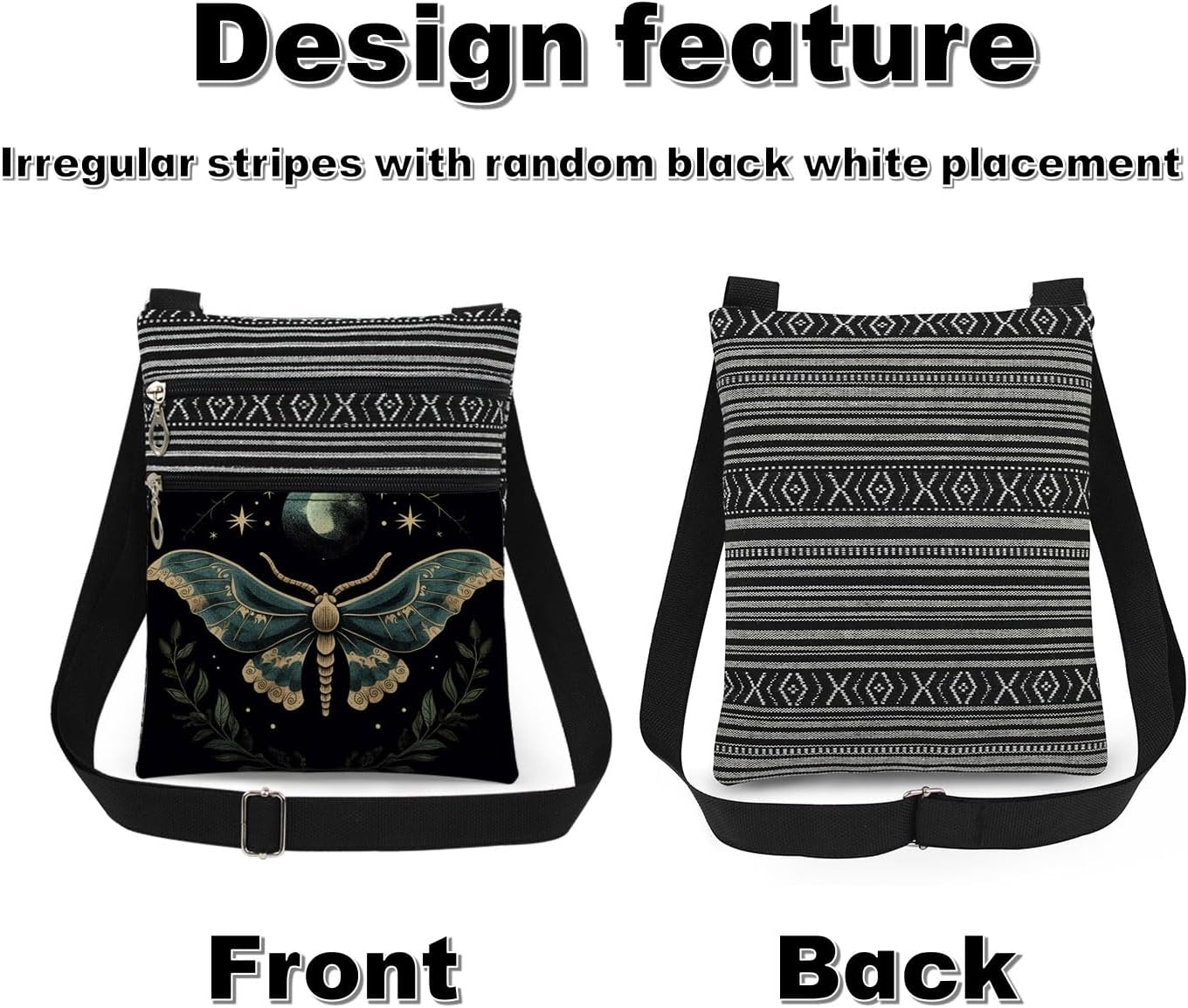 Night Sky Moth Crossbody Bag Moon Moth Purse