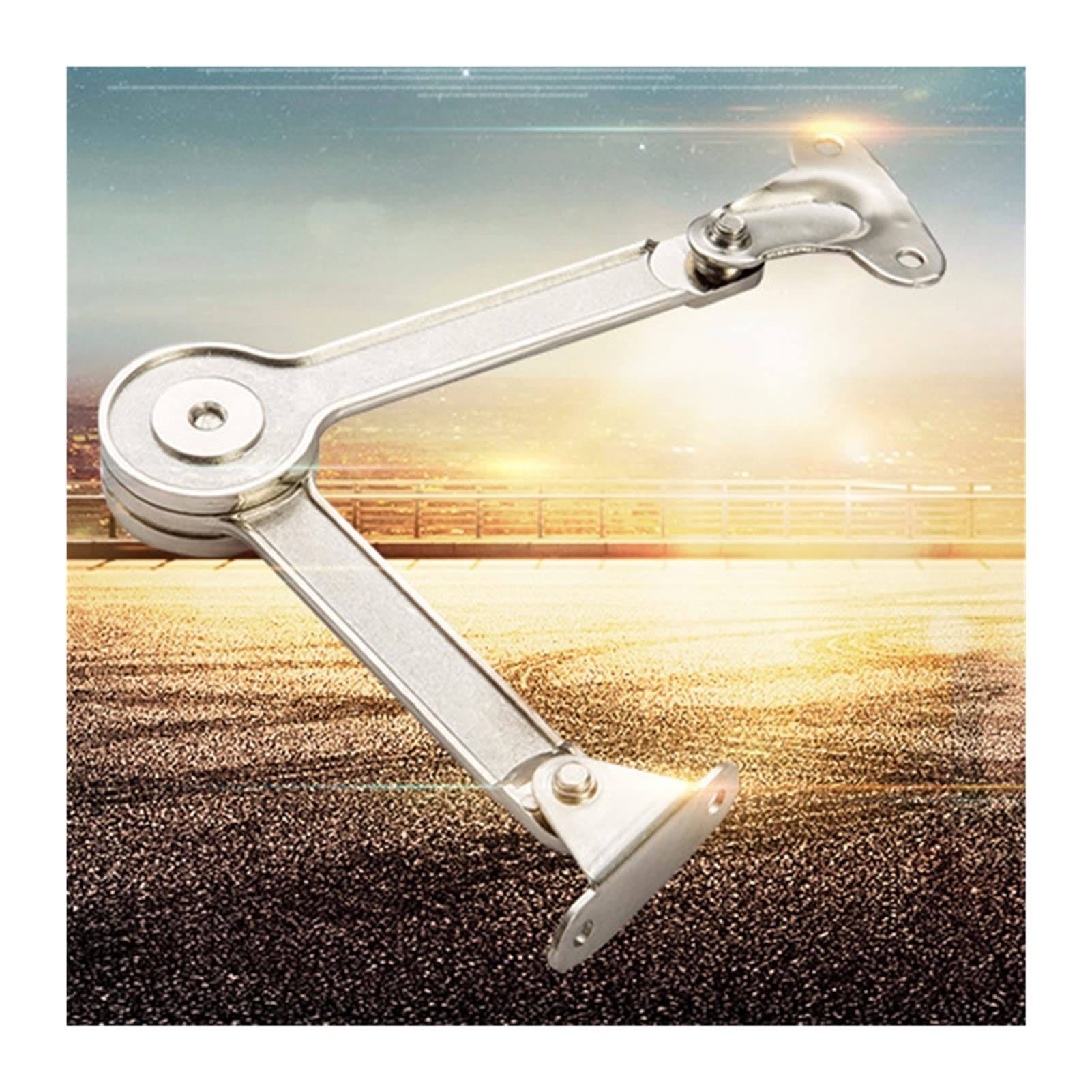 Youngran 4 stücke hydraulisch zufällig aufhören Scharniere Küchenschrank Türstützstange Einstellbare Scharniermöbel Kleiderschrank Heben Klappe Hardw Hardw Leisurely (Color : Silver)