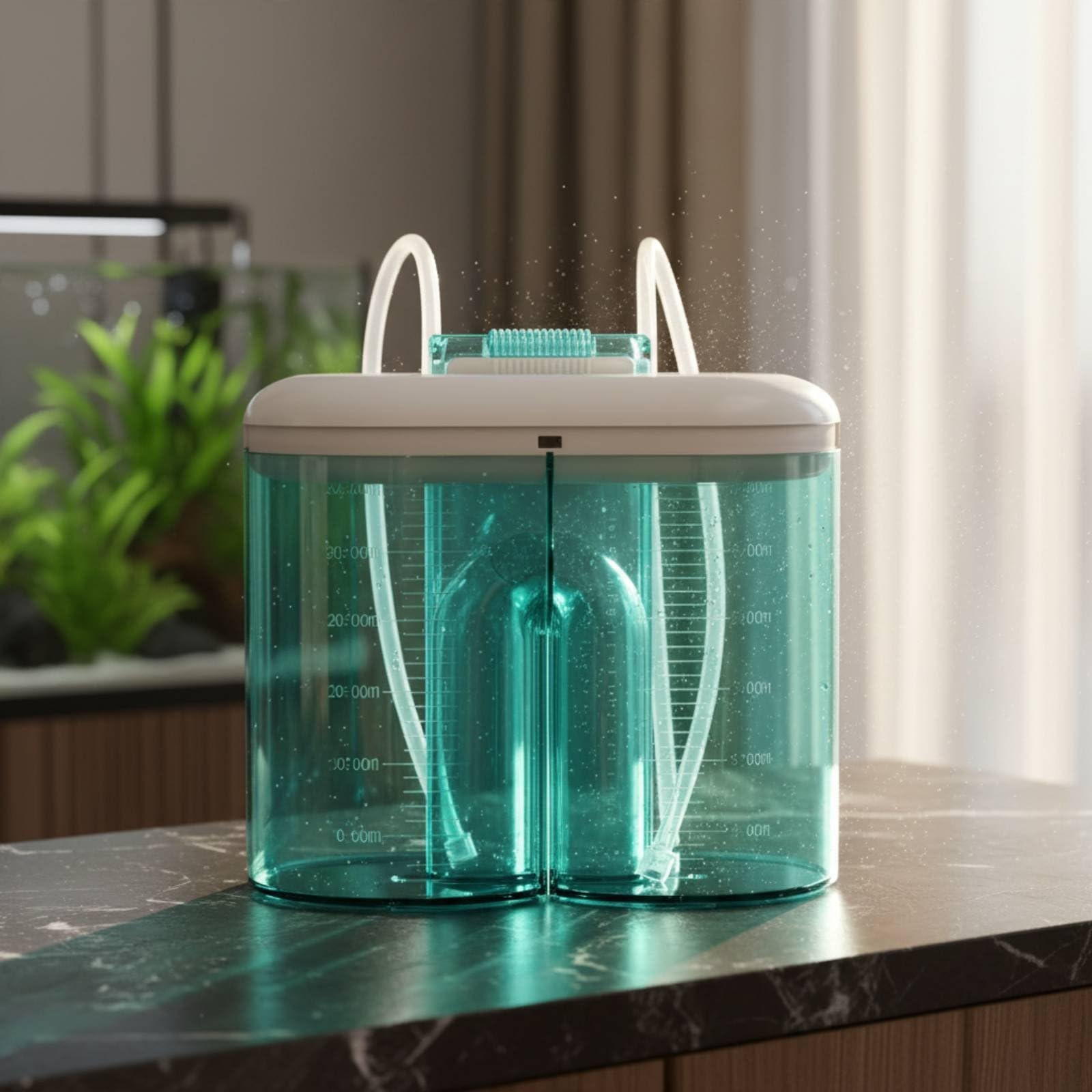 Dispositivo de Limpieza de Acuario Cambiador de Agua Sifón Eléctrico Bomba de Agua Alcance Extendido 50 Cm Botón PC Silicona Adecuado para Peceras