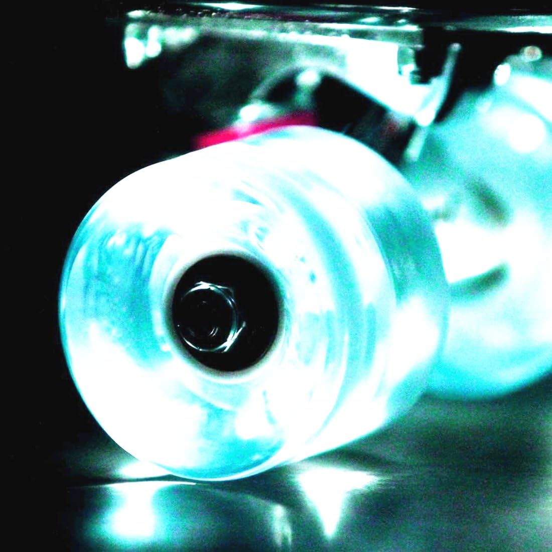 Wonnv LED Skateboard Cruiser Wheels with ABEC-9 Bearings 59×45mm Set of 4 (White)