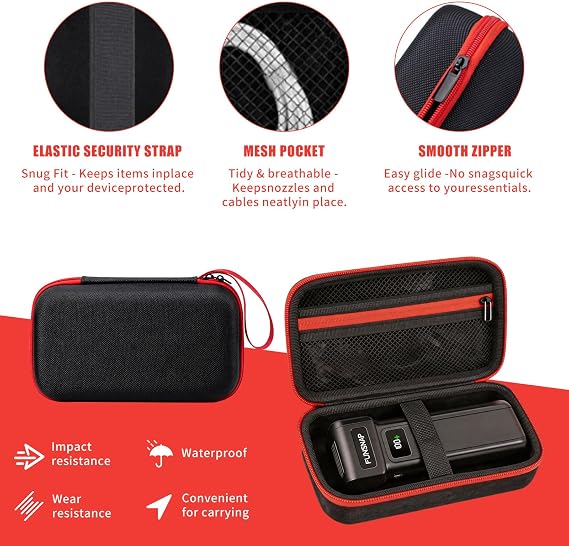 ahansi Hard Carrying Case for WOLFBOX Air Duster MF60/MF70/MF100/MF200/MF50, Compatible with Wolfbox MF100/MF200/MF50 Travel Storage Bag for Compressor Air Blower and Accessories,Shockproof,Case Only