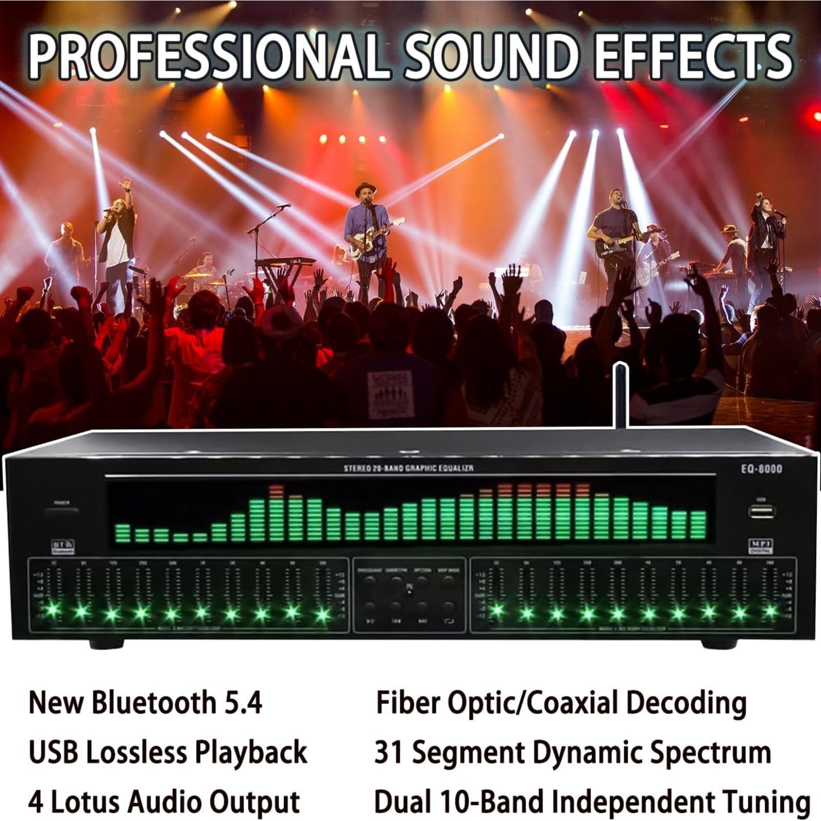 Amazon | プロフェッショナル EQ ステレオ グラフィック イコライザー