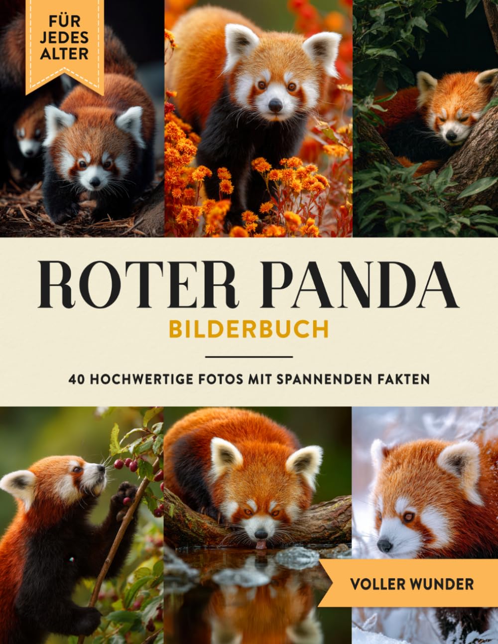Roter Panda Bilderbuch: 40 Bilder & Fakten | Roter Panda Buch als Geschenk für Kinder & Erwachsene