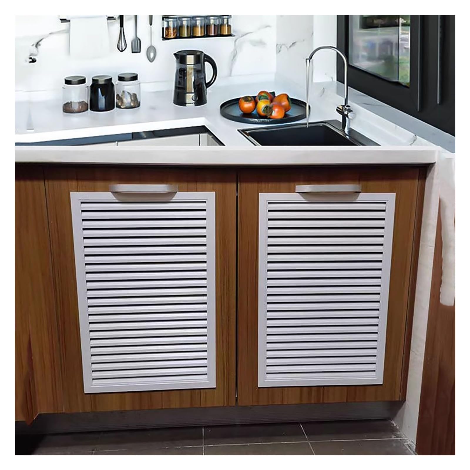 Rejilla Ventilacion Rejilla De Ventilación Con Lamas, Cubierta Decorativa Para El Suministro De Aire, Ideal Para Armario, Zapatos, Armario, Fregadero, Pared Y Suelo, De Aleación De Aluminio(WxH-45x90c