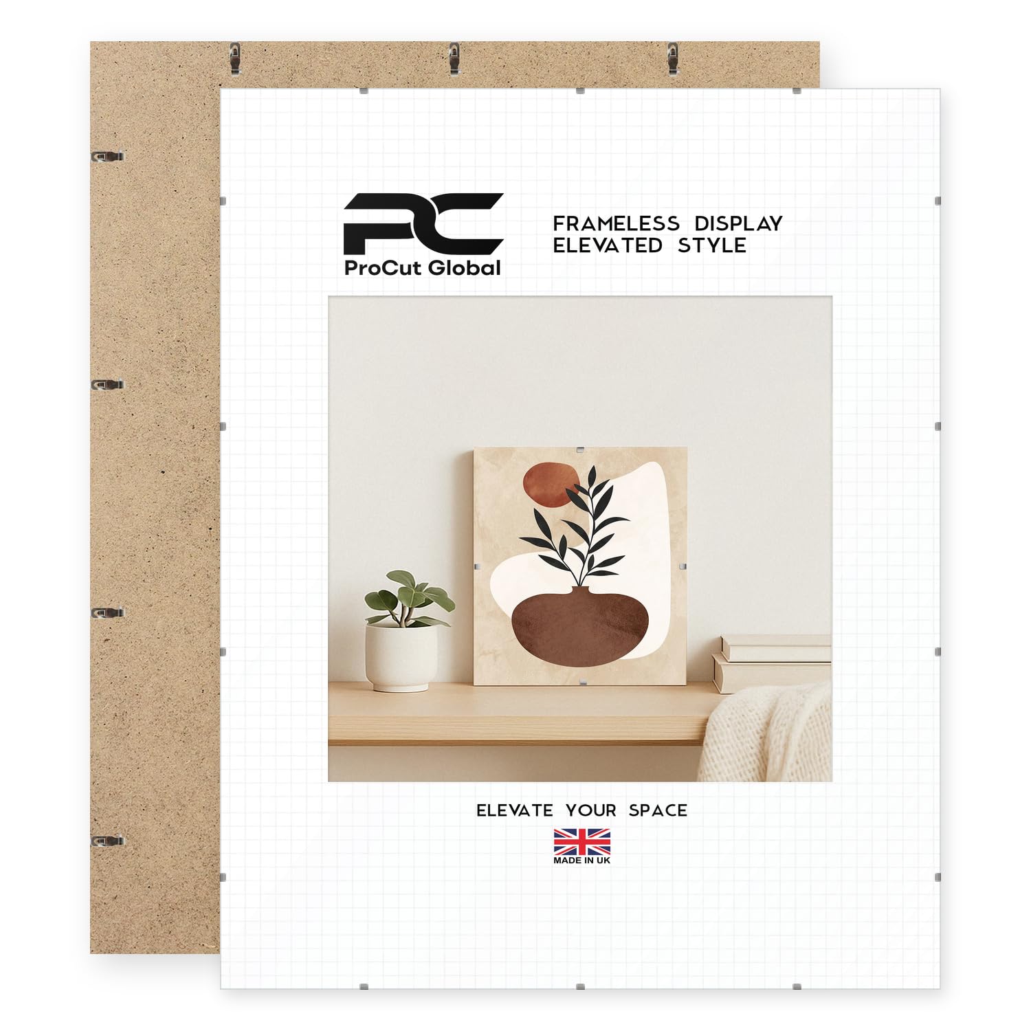 Procut Global 30x24" Frameless Clip Picture Frames For Photos — image 1
