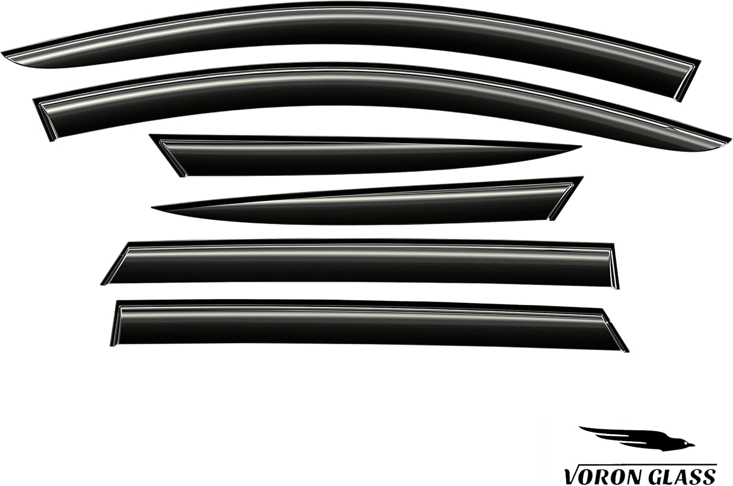 Voron Glass Tape-on Extra Durable Rain Guards for Kia Sportage 2023-2026, Window Deflectors, Vent Window Visors, 6 Pieces - 100451