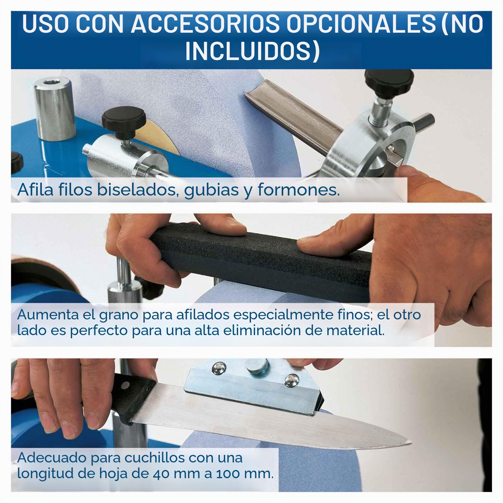 Scheppach TIGER 2500 - Afiladora de piedra mojada, 1 unidad, Azul / Plateado / Negro
