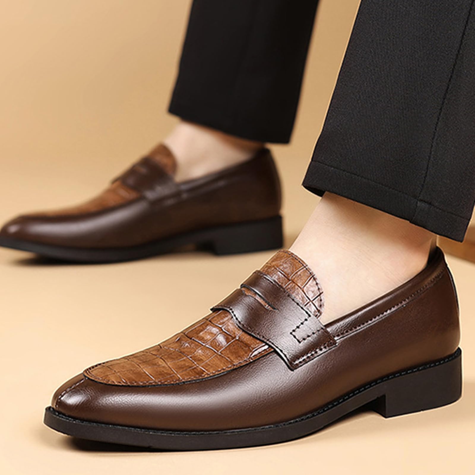 Mocassini da Uomo in Pelle Scarpe Eleganti | comodi, resistenti, antiscivolo, matrimoni, attività, formali, Business, all'aperto
