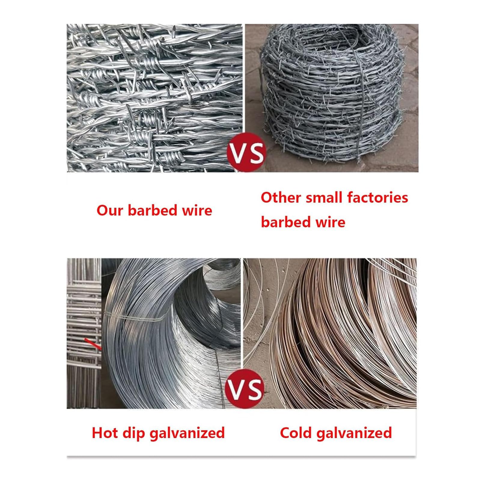 Rollo de Alambre de púas galvanizado - Alambre Resistente de 2,3 mm para cercas de Ganado, Ideal para Uso en Exteriores, proyectos de Manualidades, protección de Jardines y para ahuyentar an