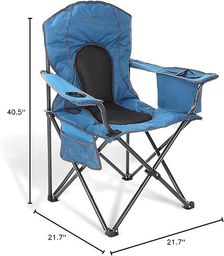 Miniatura 3 de ARROWHEAD OUTDOOR Portable Folding Camping Quad Chair w 4-Can Cooler, Cup-Holder, Heavy-Duty Carrying Bag wEasy Carry Shoulder Strap, Padded