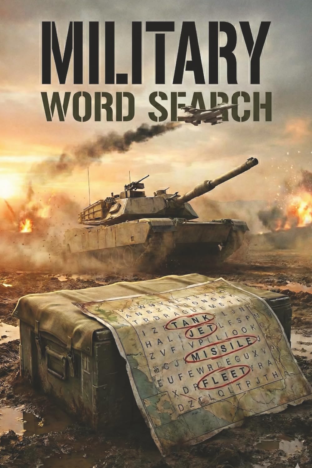 Military Word Search Puzzle Book: Word Searches with Easy to Read Print about Military, Weapons, Tactics and More | 6x9 inches, 110 pages | 55 puzzles ... Gift for Vacations, Holidays and Free Times