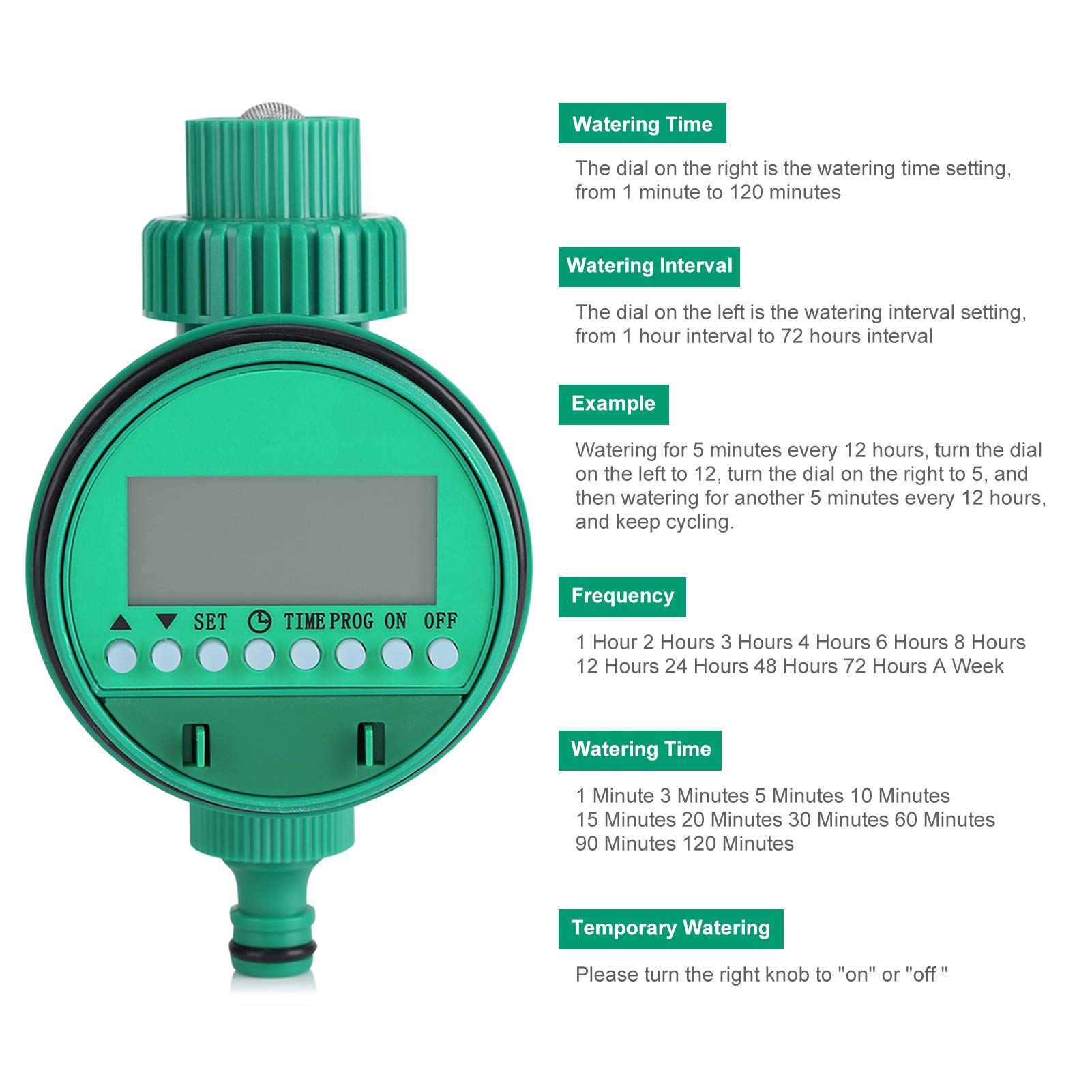 Temporizador De Agua, Temporizador De Manguera, Controlador De Riego, Controladores De Riego Automáticos, Temporizador De Agua Eléctrico Automático para Jardín Doméstico