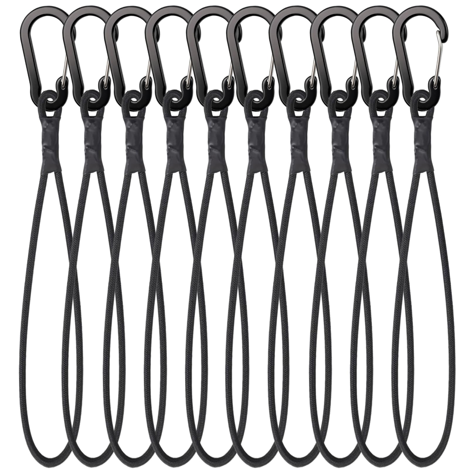 XHTXHT 10 Stück Spanngummi mit Karabiner Haken,30cm Vielseitiger Expander mit Haken,Gummispanner mit Haken,4mm Gummiseile für Sonnensegel,Tarps,Gewebeplane,Fahrrad,Camping,Ladungssicherung Baumarkt