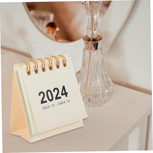 Miniatura 6 de Lurrose Agenda anual 2024, caballete de mesa, mini caballete, decoración de mesa para baños de cumpleaños, decoración de oficina, tapete de mesa de