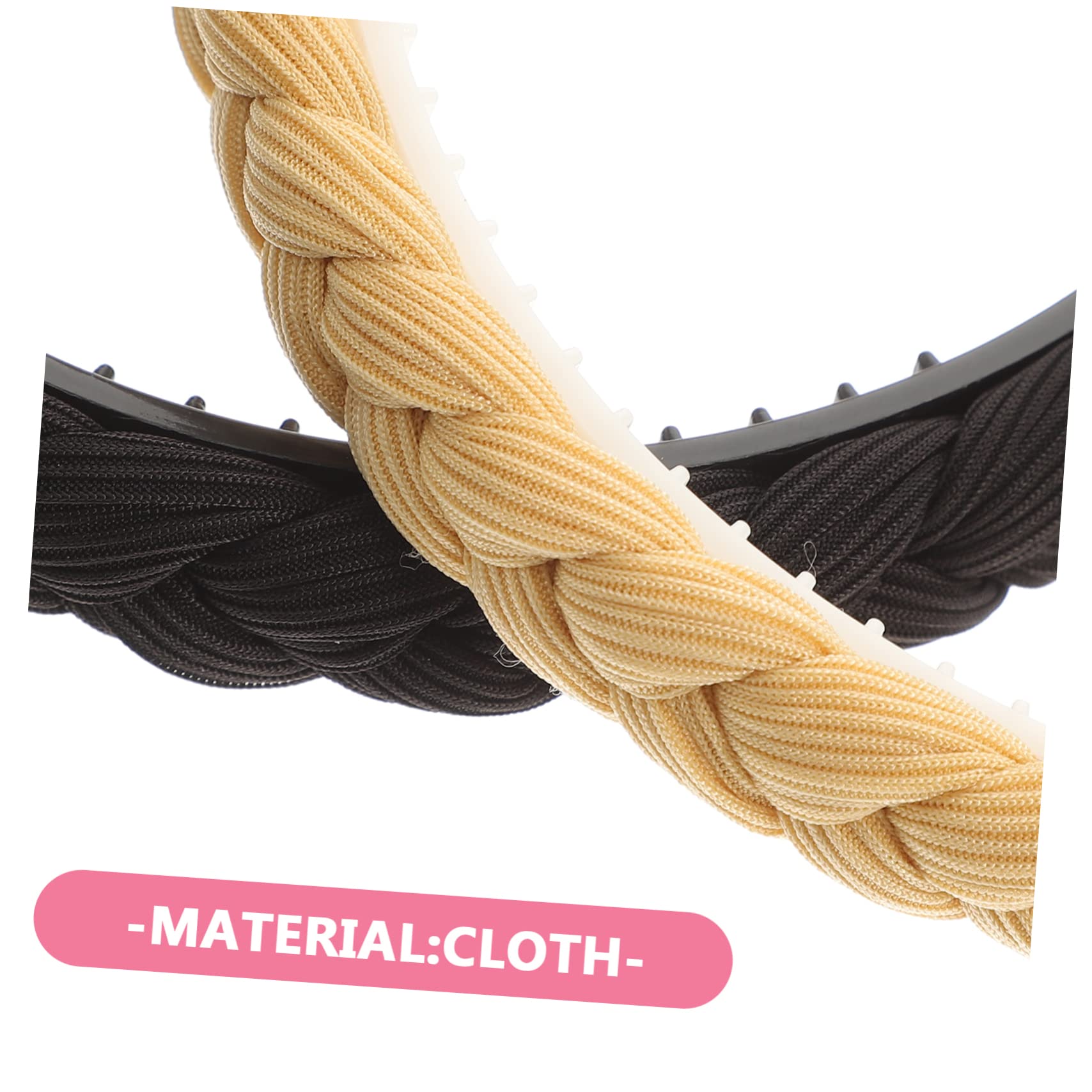 Beavorty 12piezas Diademas De Pelo Trenzadas De Sintético Accesorios Para Cabello Para Mujeres Fiestas y Ocasiones Diarias Vino