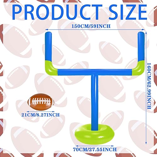 Miniatura 10 de Juego de fútbol inflable jumbo con pelota de fútbol con pelota de fútbol, poste de portería de fútbol, accesorios de fútbol al aire libre, juguetes