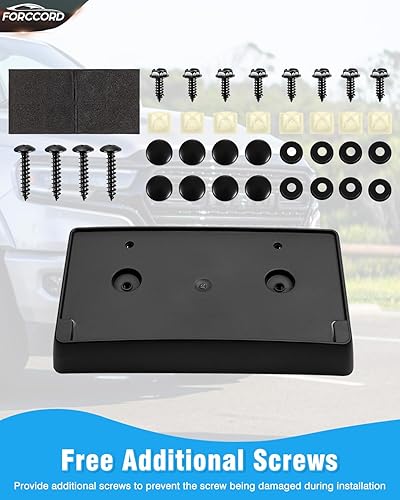 Miniatura 7 de Soporte de matrícula personalizado para Dodge Ram 1500 2019-2025 2026 (no para DS, Rebel, TRX Bumper). Accesorios de automóvil, marco de placa