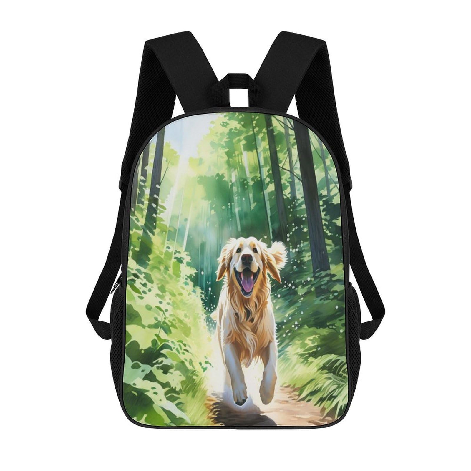 TNFHSOFT Golden Retriever Dog Kids Backpack Girls 3D School Bags, Dog Children'S Rucksack Toddler Schoolbag, Ergonomic Casual Daypacks Fashion Bookbag Bag 17inch