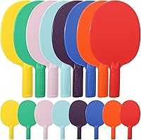 Junkin 16 Pack Multi-Color Plastic Table Tennis Paddles - Bulk Ping Pong Rackets with Anti-Slip Grip for Indoor Outdoor Games