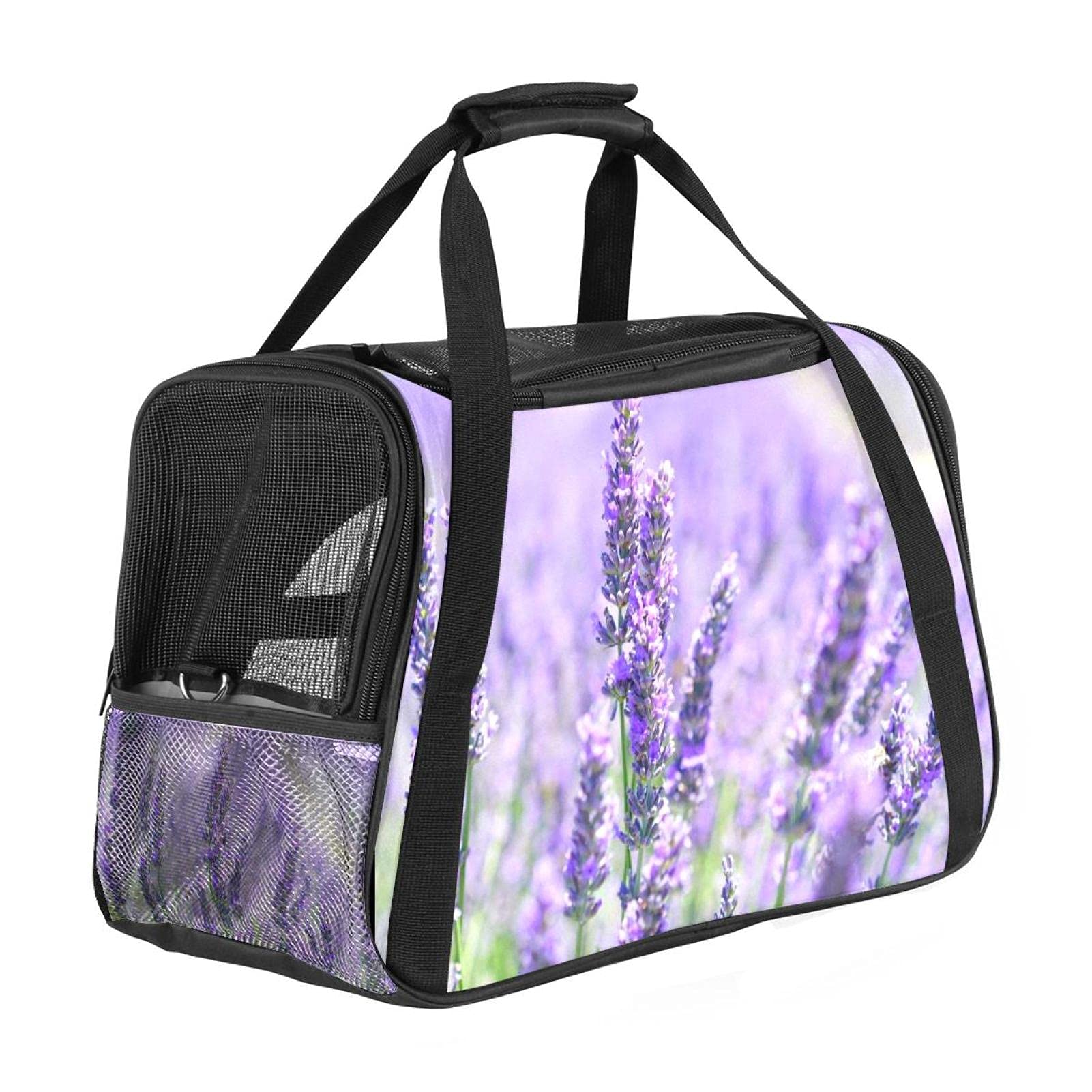 Sac de transport portable lavande pour chat et chien