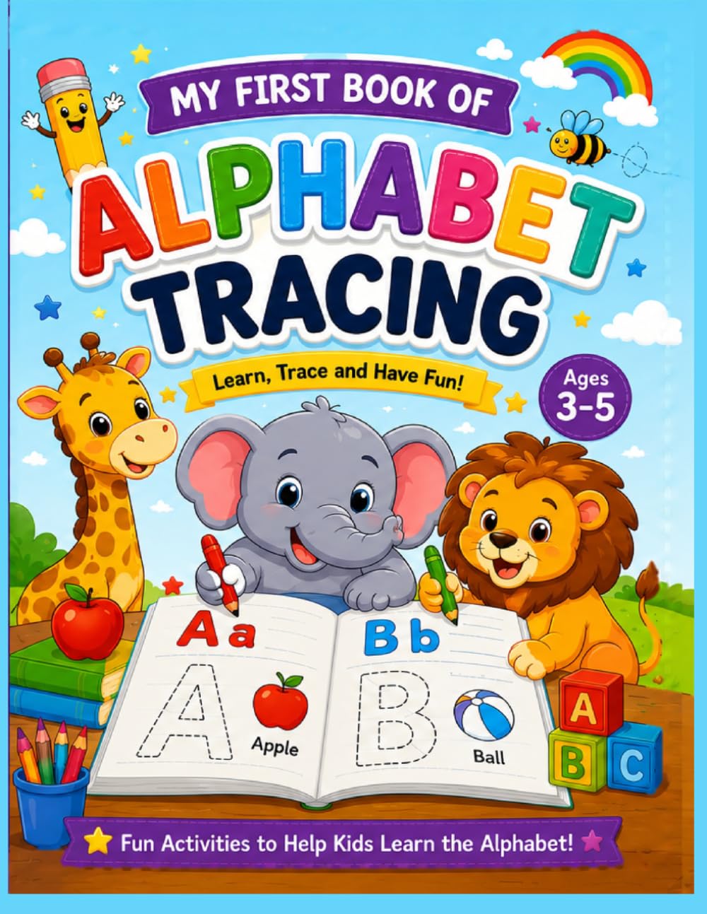 Alphabet Tracing Book for Kids Ages 3-5: Uppercase & Lowercase A-Z Letter Tracing Workbook for Preschool and Kindergarten — Handwriting Practice for ... Tracing Book Uppercase & Lowercase A-Z Letter