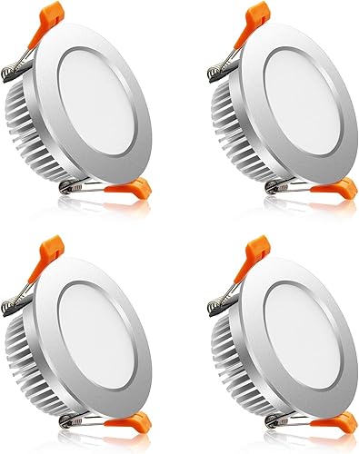 YGS-Tech Iluminación empotrable LED de 2 pulgadas, regulable, 3 W (equivalente a halógeno de 35 W), blanco cálido de 3000 K, CRI80, luz de techo