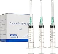 Vista 10 de Paquete de 20 de jeringas de 1 ml con aguja de 25 Ga de 1 pulgada, herramienta Luer Lock, envueltas individualmente (Paquete de 20)