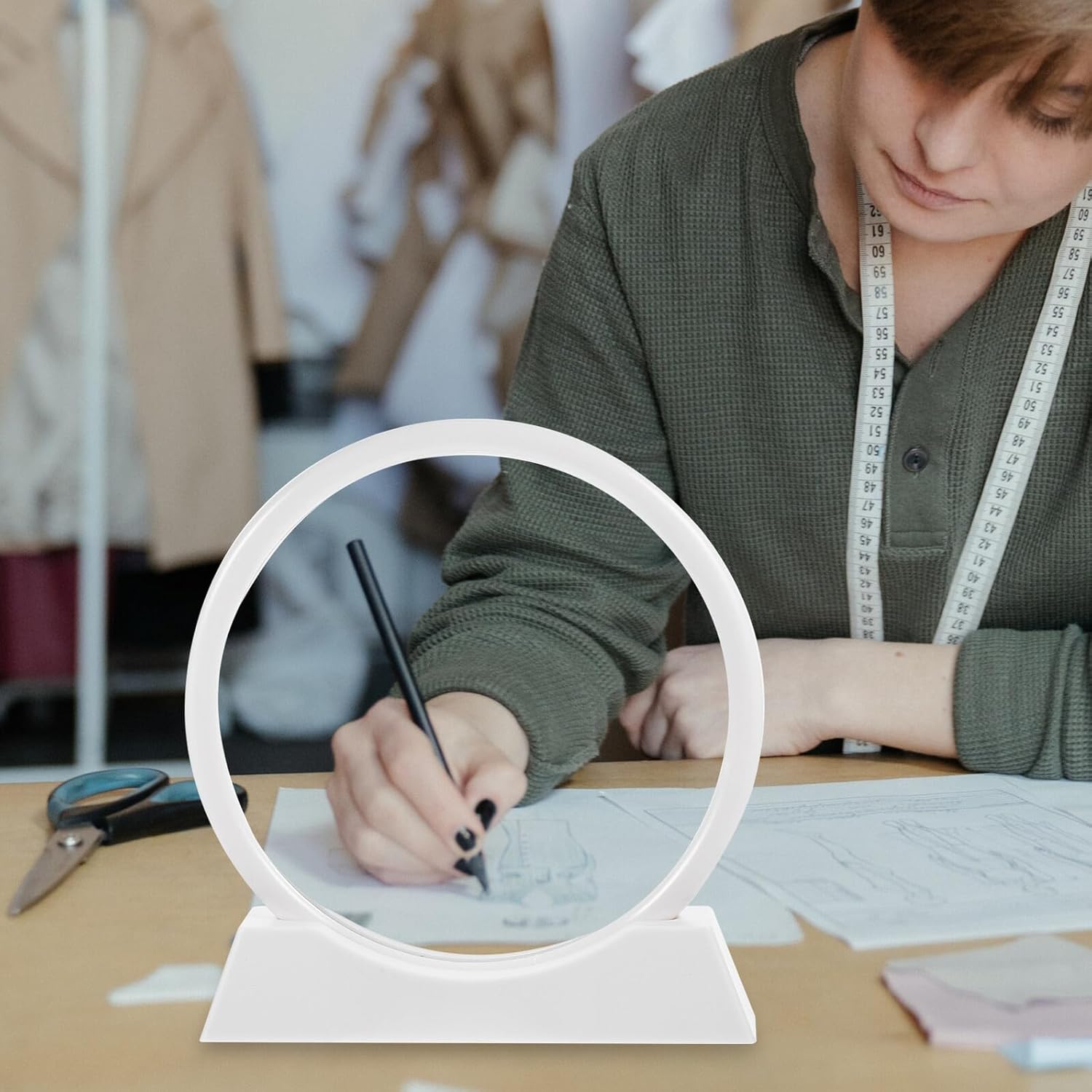 MAJORMENCH DIY Flowing Sand Art Painting Kit Round Natural Landscape Sand Picture Material for Living Home Decoration and Creative Craft