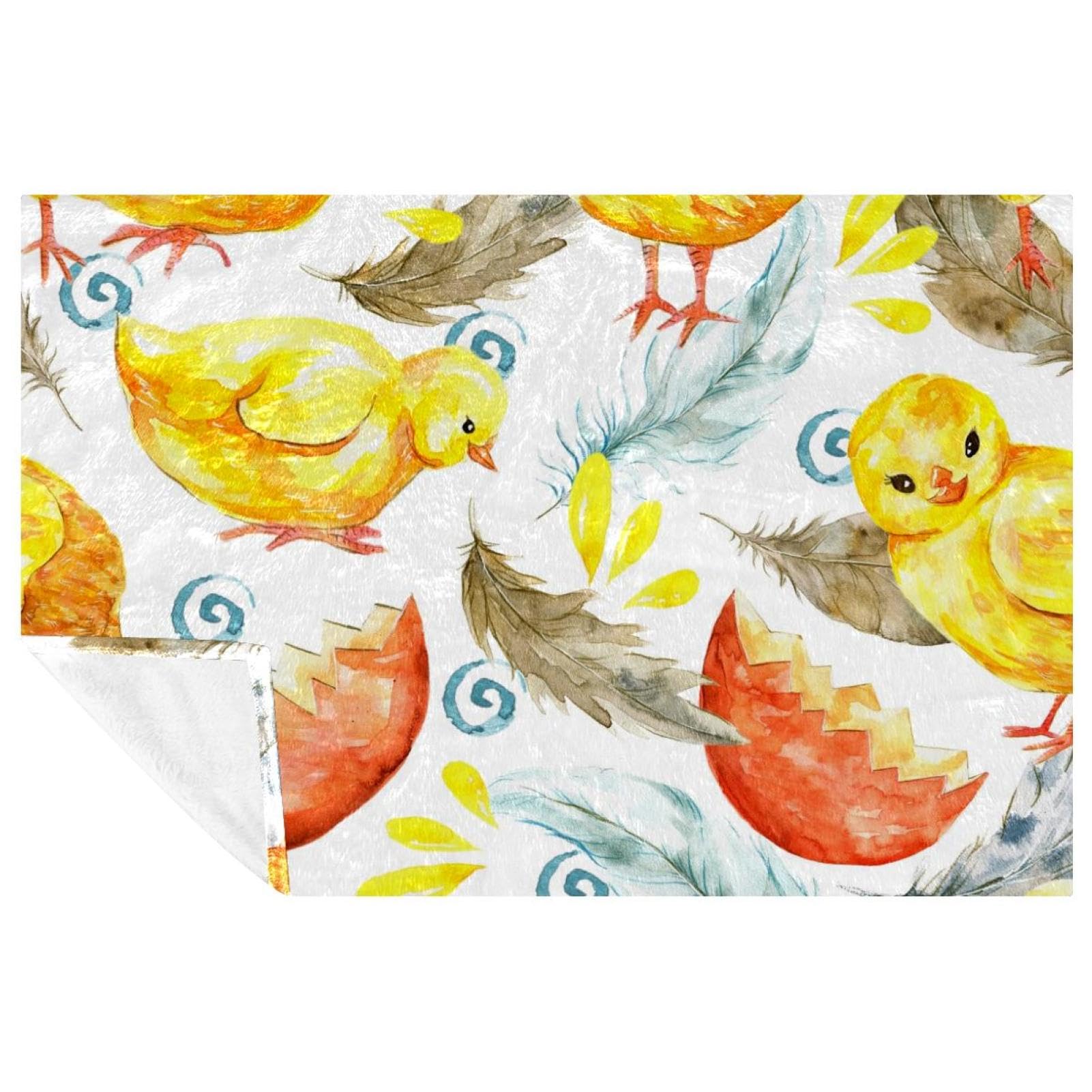 Couverture chaude imprimé plumes de poulet plaid lit canapé