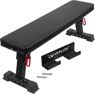 Valor Fitness Flat Weight Benches- Flat Weight Benches with High Density Padding and Solid Steel Frame - Home Gym Equipment