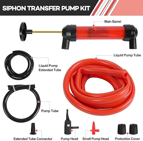Miniatura 2 de Bomba de transferencia de fluidos de la bomba de sifón multiuso, kit de bomba de transferencia de combustible de sifón para gasóleo y líquidos