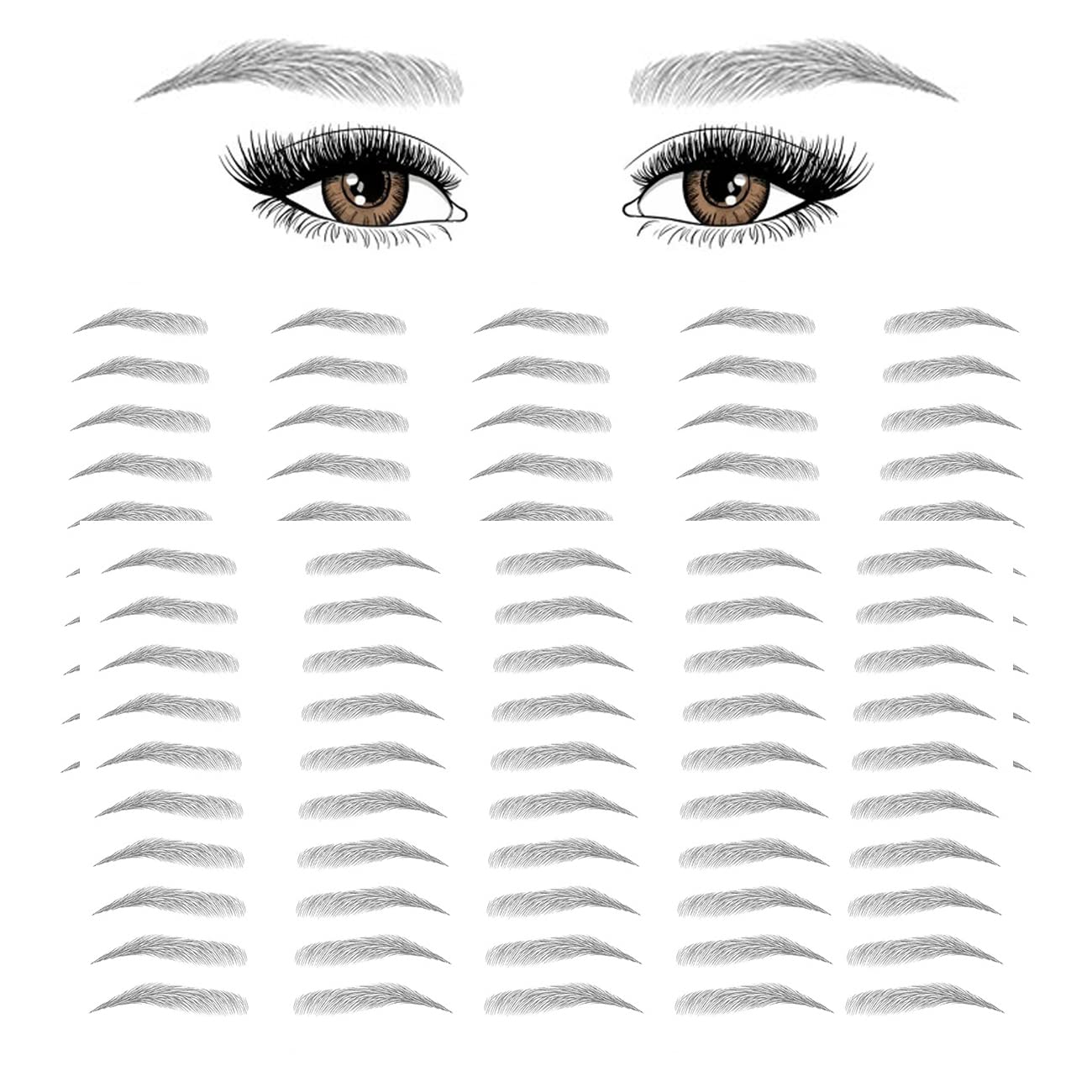 80 Pair Eyebrow Tattoo, Biomimetic Eyebrows Tattoo