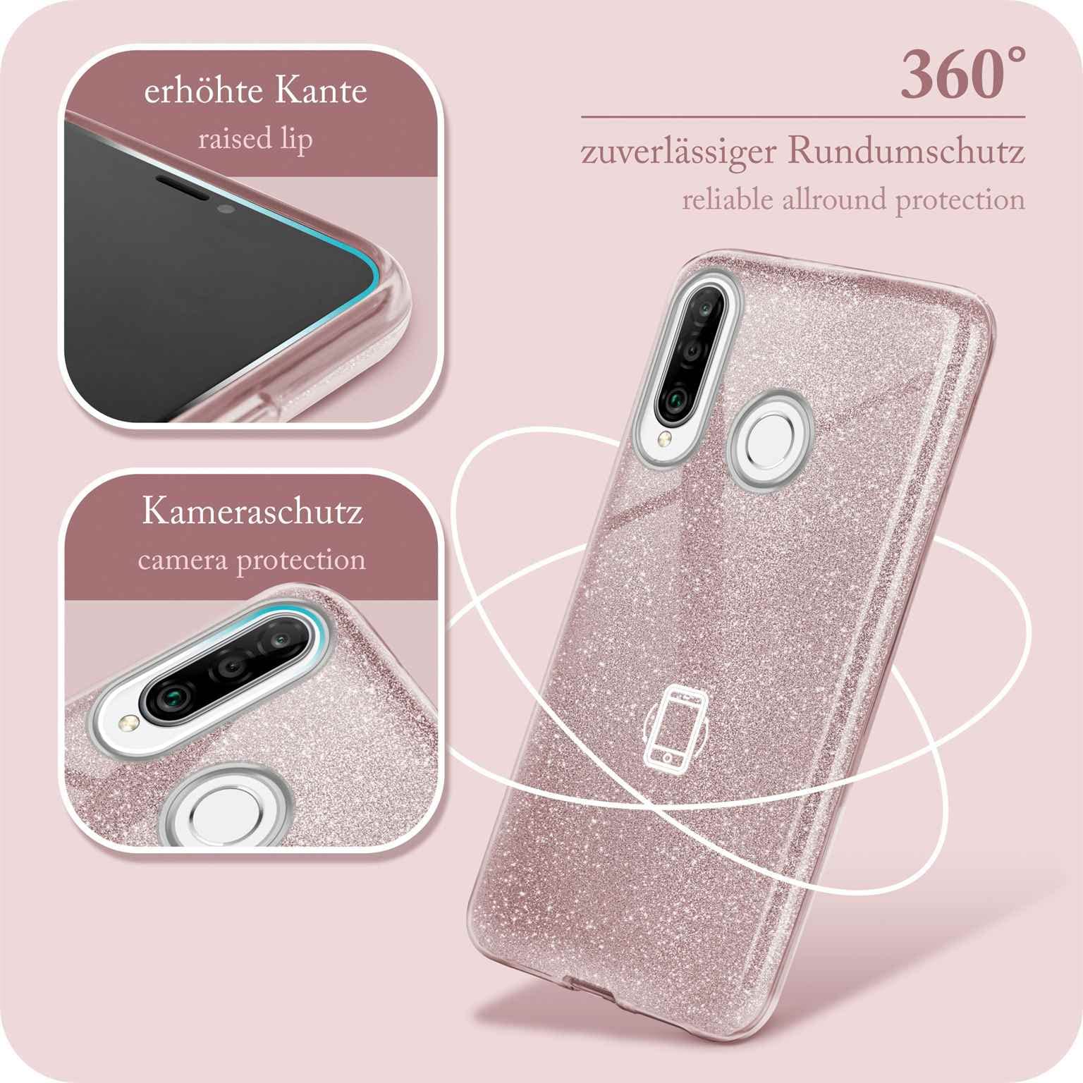 ONEFLOW Sense Case Effetto Marmo Per Huawei P30 Lite/P30 Lite New – Cover In Silicone Con Lustrini, Protettiva Ed Elegante