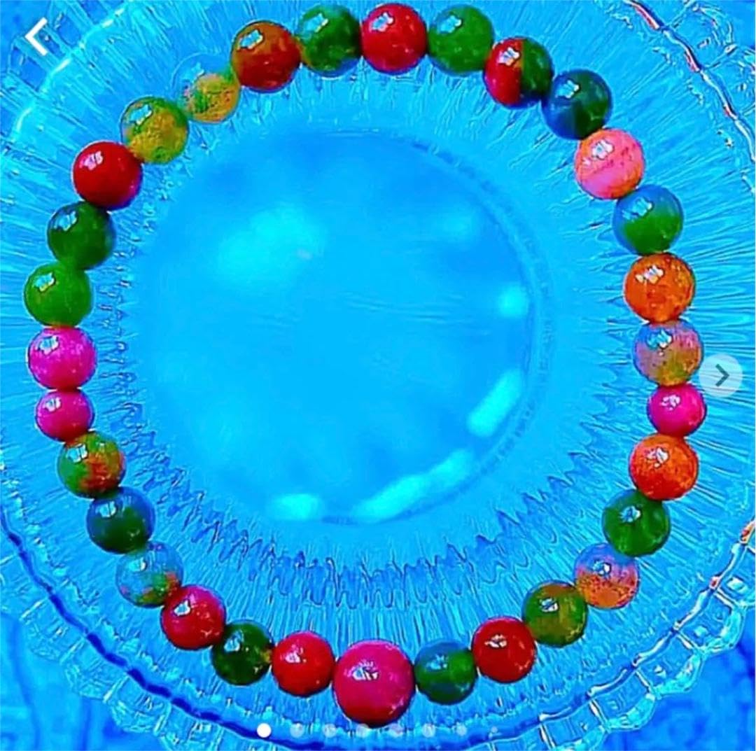 金運爆上げ 一期一会！奥深い輝き！主玉7mm五色メノウ石製お念珠青渡寺