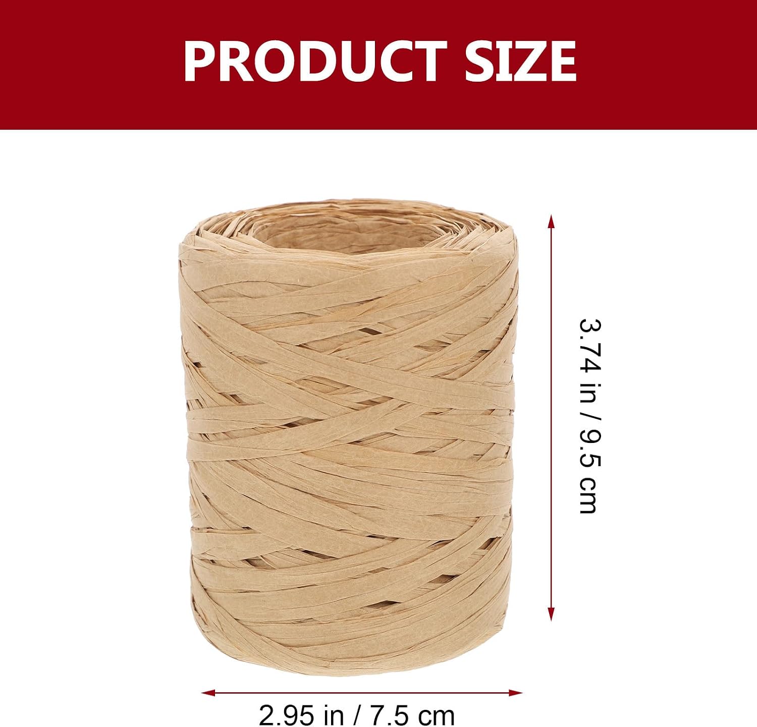 Gadpiparty Natural Raffia Paper Rope Twine String 100m Spool Environmentally Friendly Packing and Decorative DIY Craft Ribbon for Wrapping and Floral Bouquets