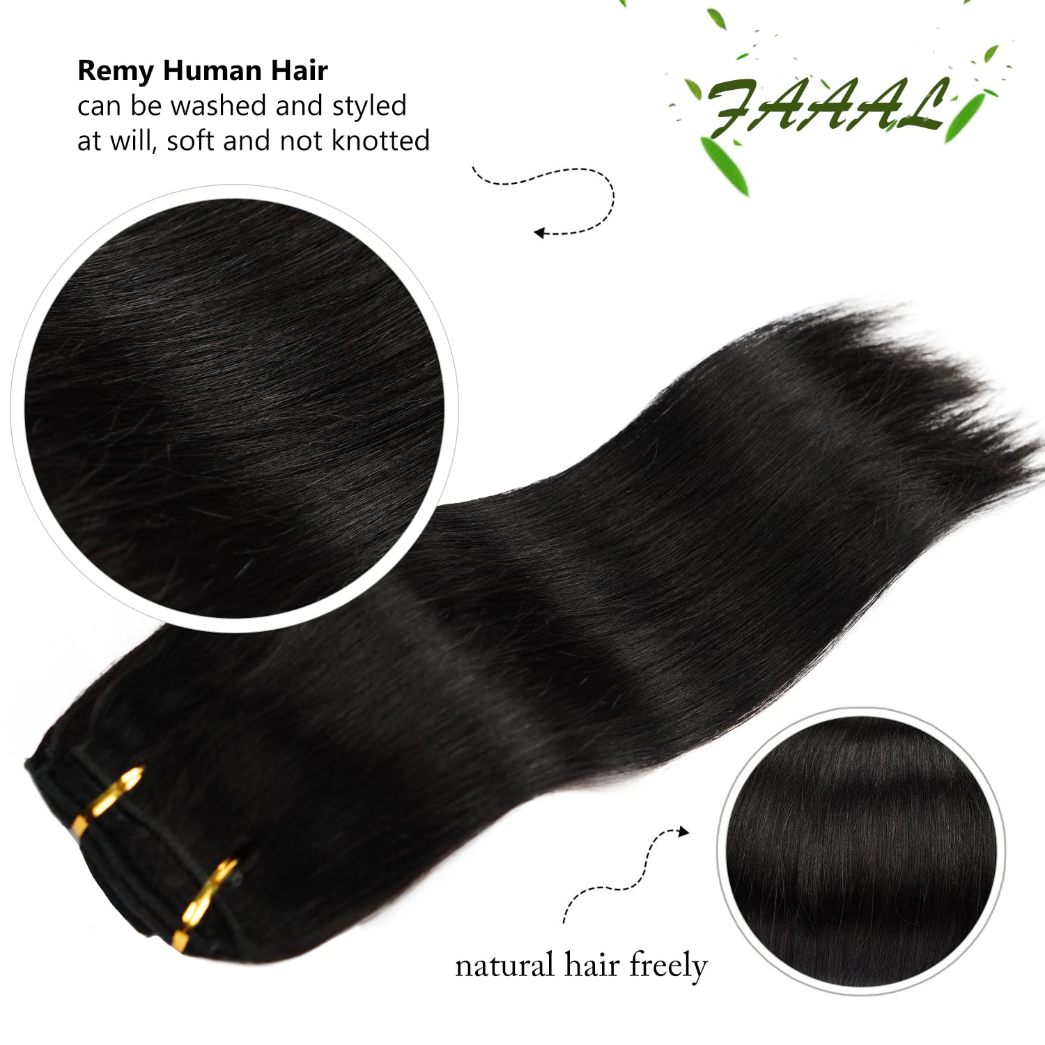 ✨Arie 16” 7pcs 100% HUMAN HAIR  BLACK CLIPINS *NWT LUMIERE 16 Body Wave Clip In Hair Extensions - Grade 10A  main image 3